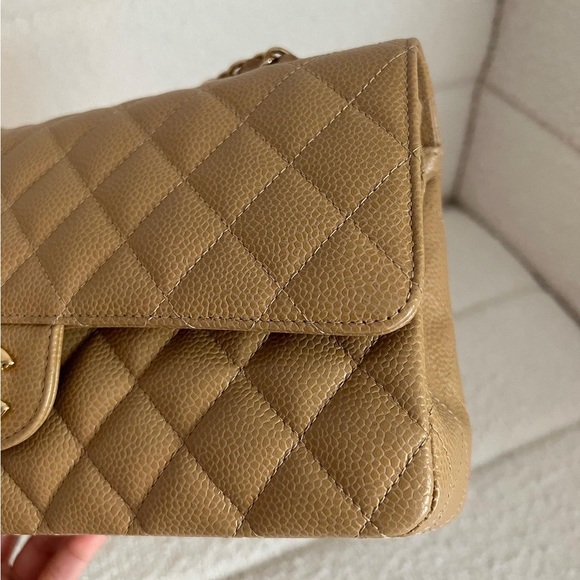 Chanel Classic Double Flap bag Medium Dark Beige - Picture 14 of 16